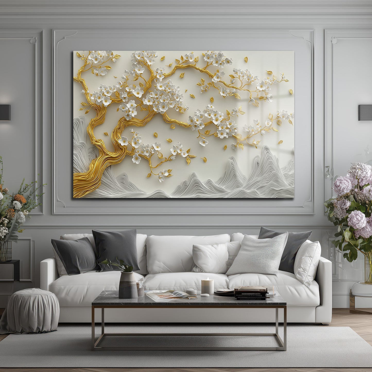 DEKORATİF YATAY CAM TABLO - TT3179