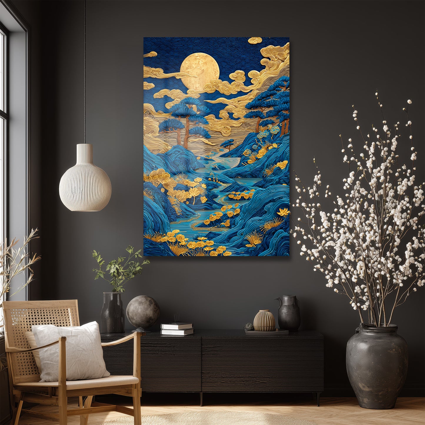 DEKORATİF DİKEY CAM TABLO - TT3442