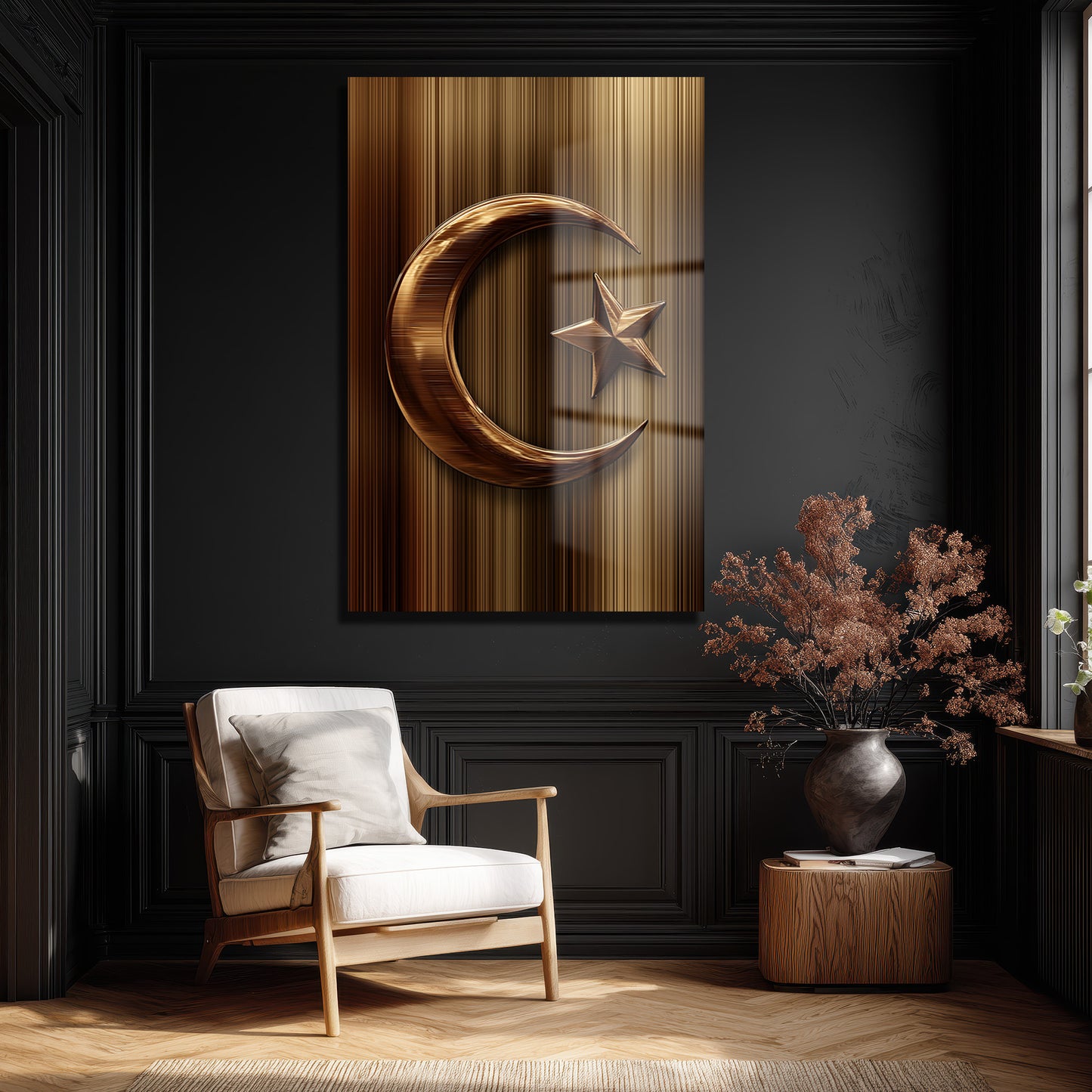 DEKORATİF DİKEY CAM TABLO - TT3344