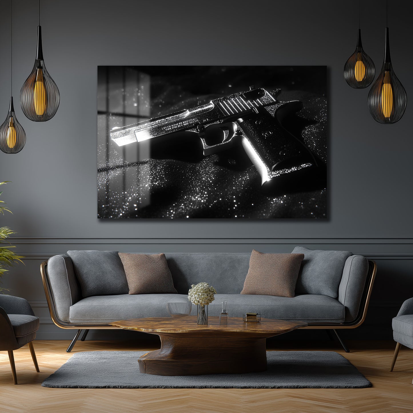 DEKORATİF YATAY CAM TABLO - TT3202