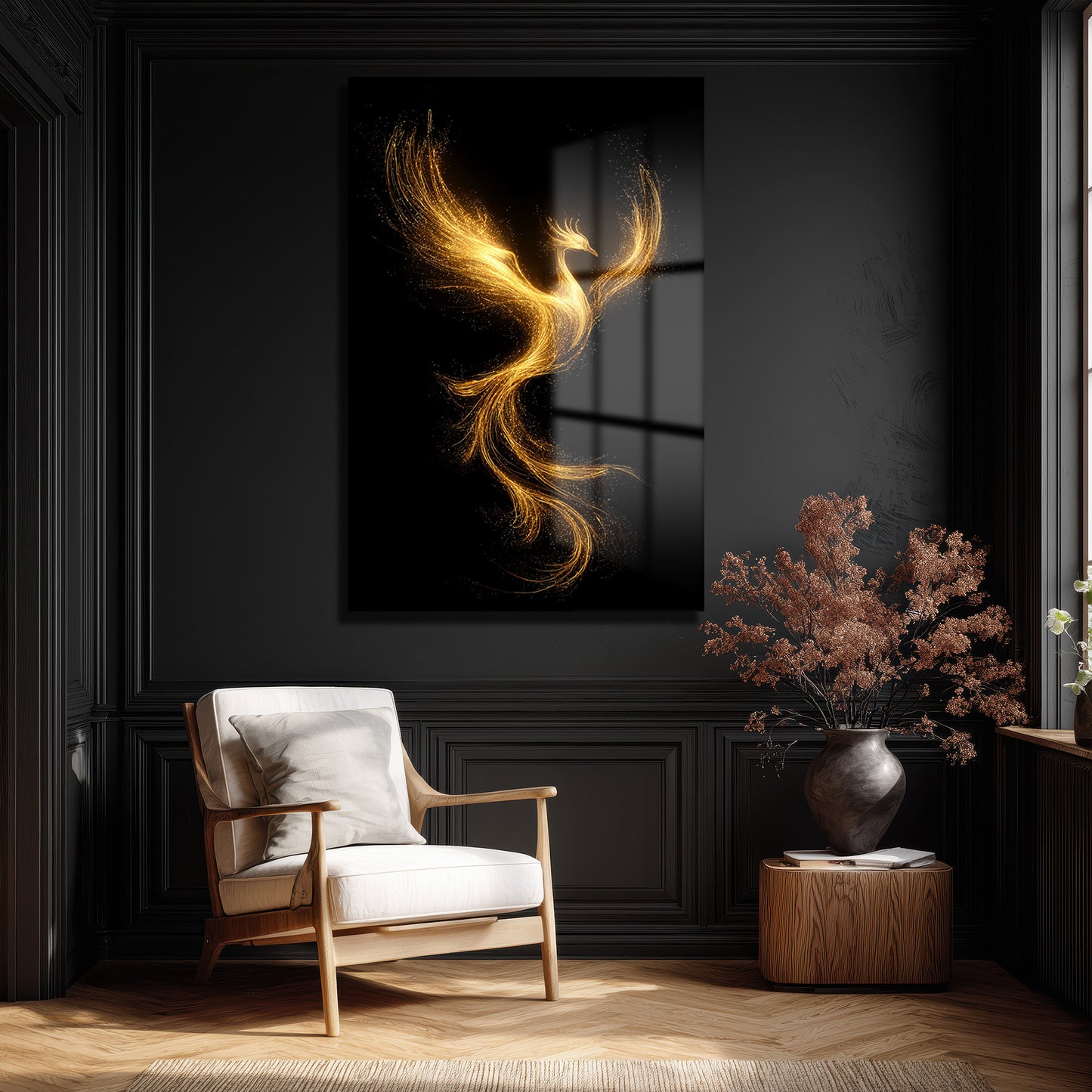 DEKORATİF DİKEY CAM TABLO - TT3346