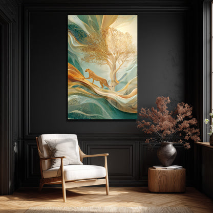 DEKORATİF DİKEY CAM TABLO - TT3383