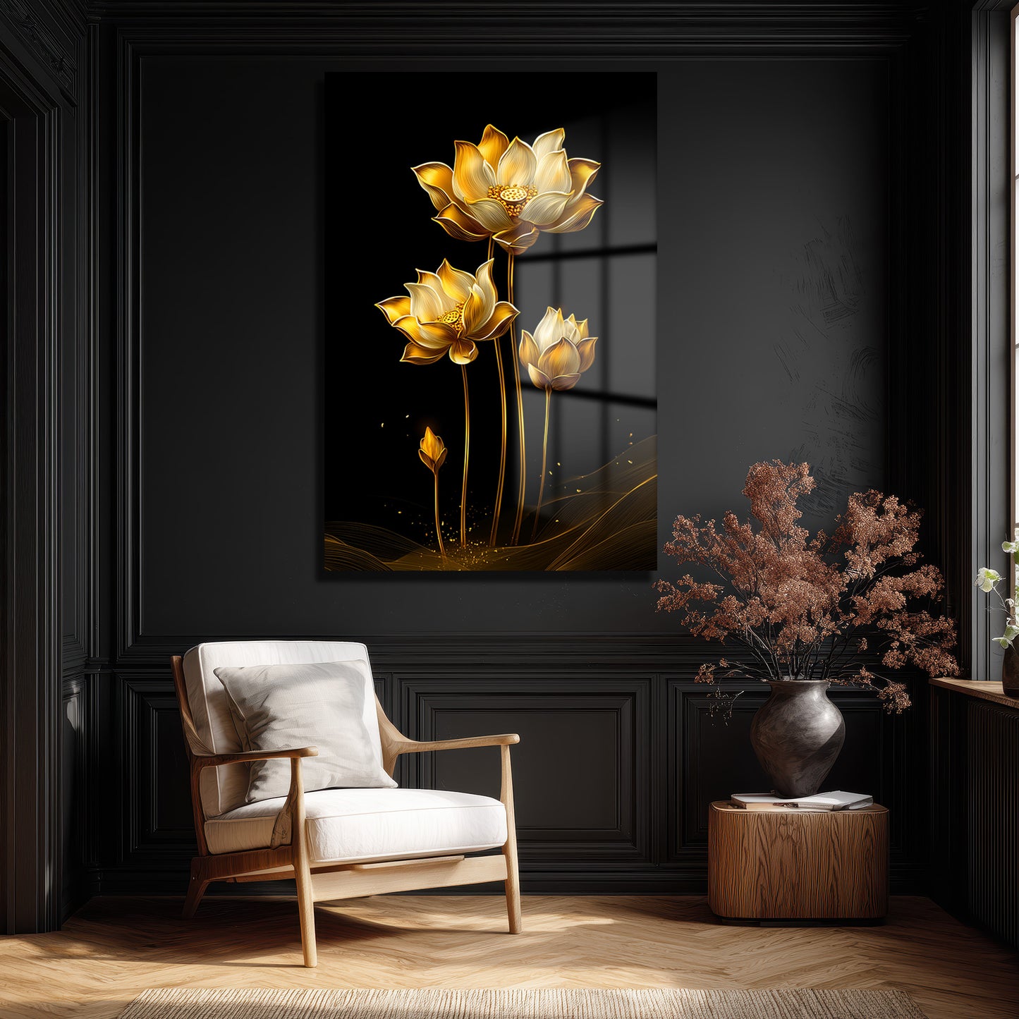 DEKORATİF DİKEY CAM TABLO - TT3349