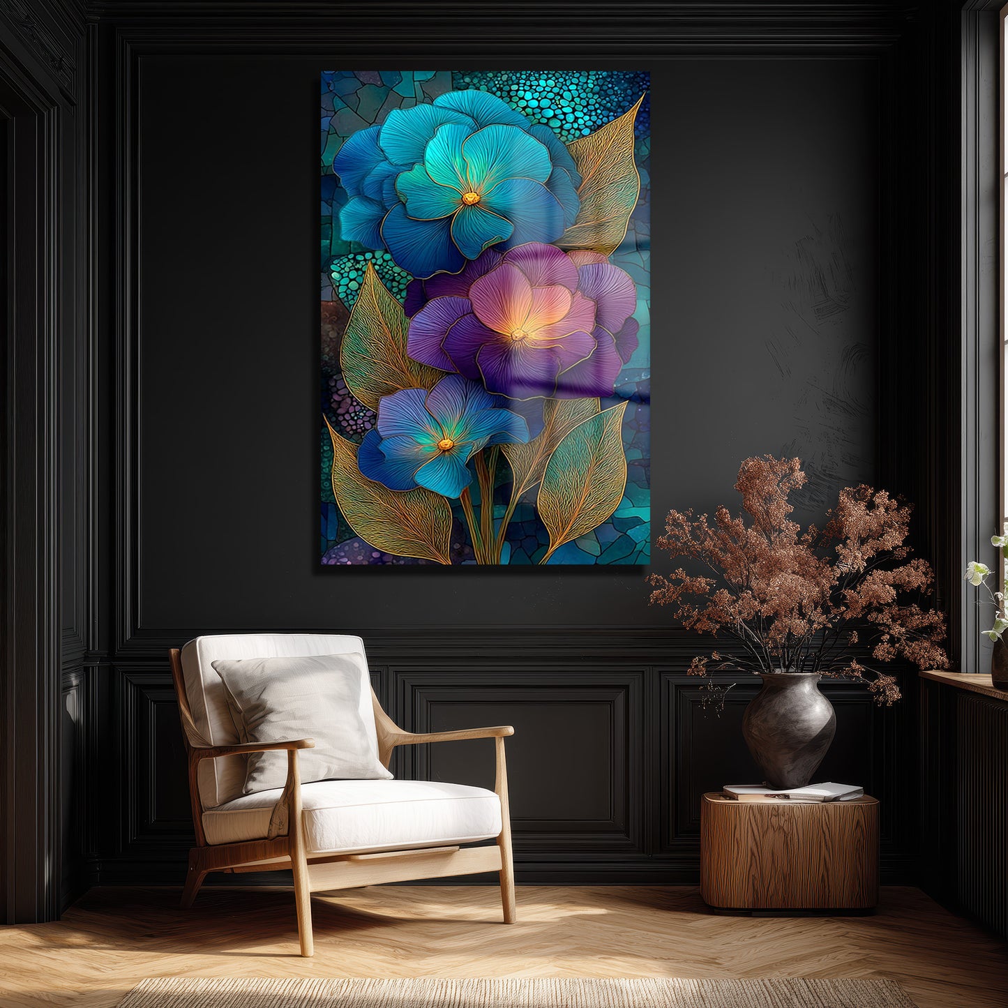 DEKORATİF DİKEY CAM TABLO - TT3455