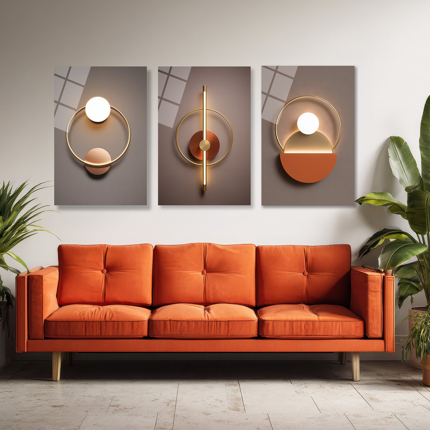 ÜÇLÜ DİKEY CAM TABLO SETİ - TT4147