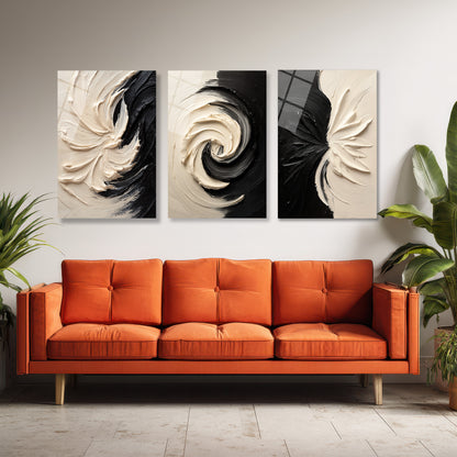 ÜÇLÜ DİKEY CAM TABLO SETİ - TT4148