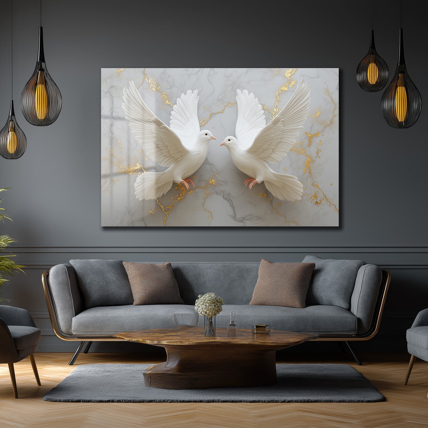 DEKORATİF YATAY CAM TABLO - TT3208