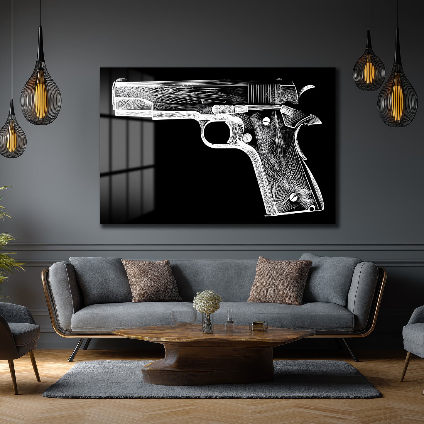 DEKORATİF YATAY CAM TABLO - TT3210