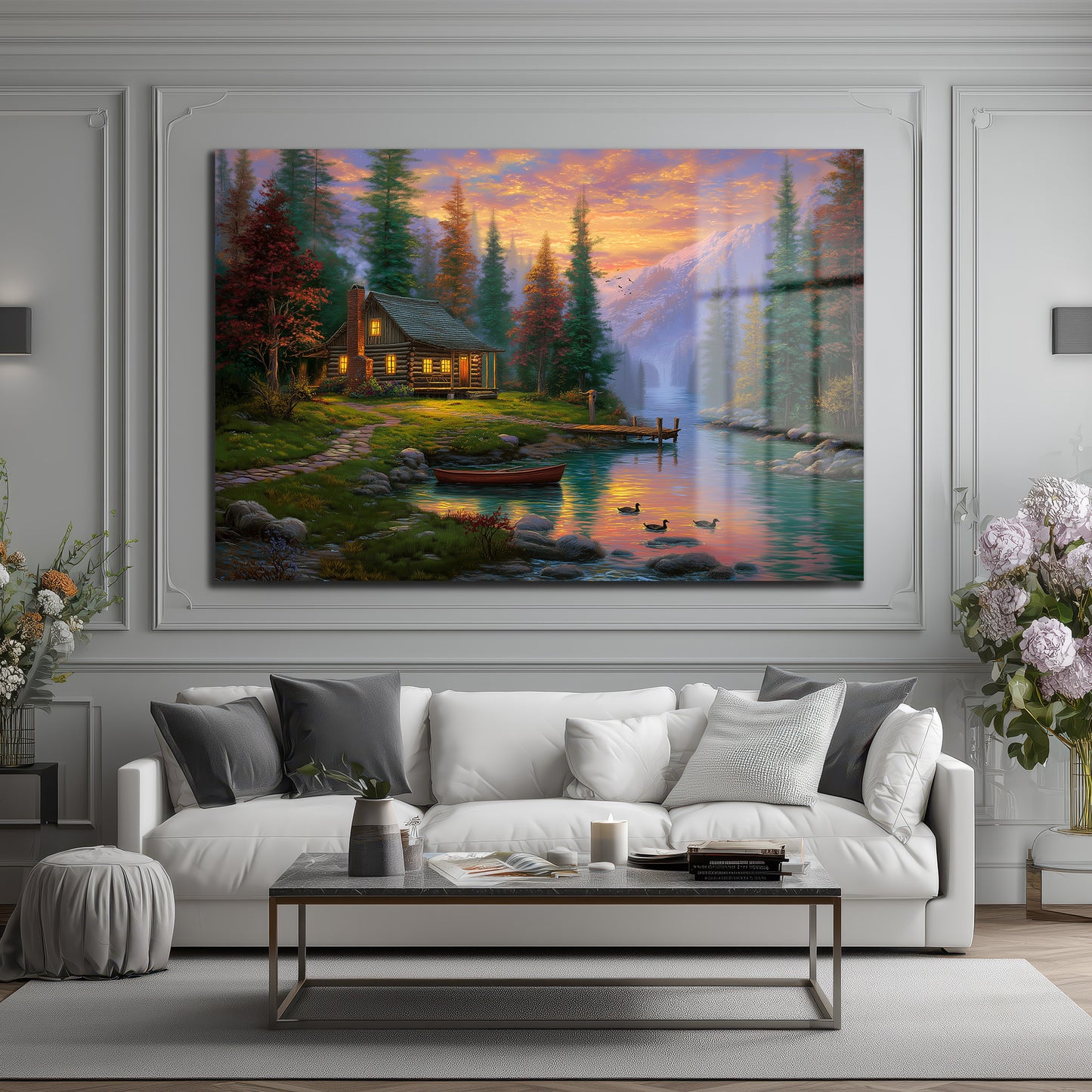 DEKORATİF YATAY CAM TABLO - TT3180