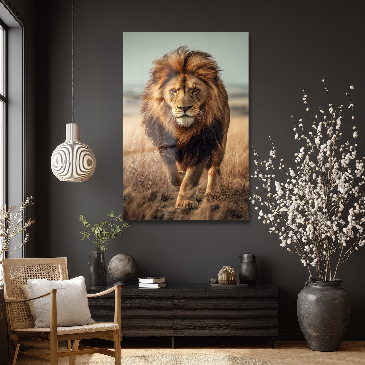 DEKORATİF DİKEY CAM TABLO - TT3443