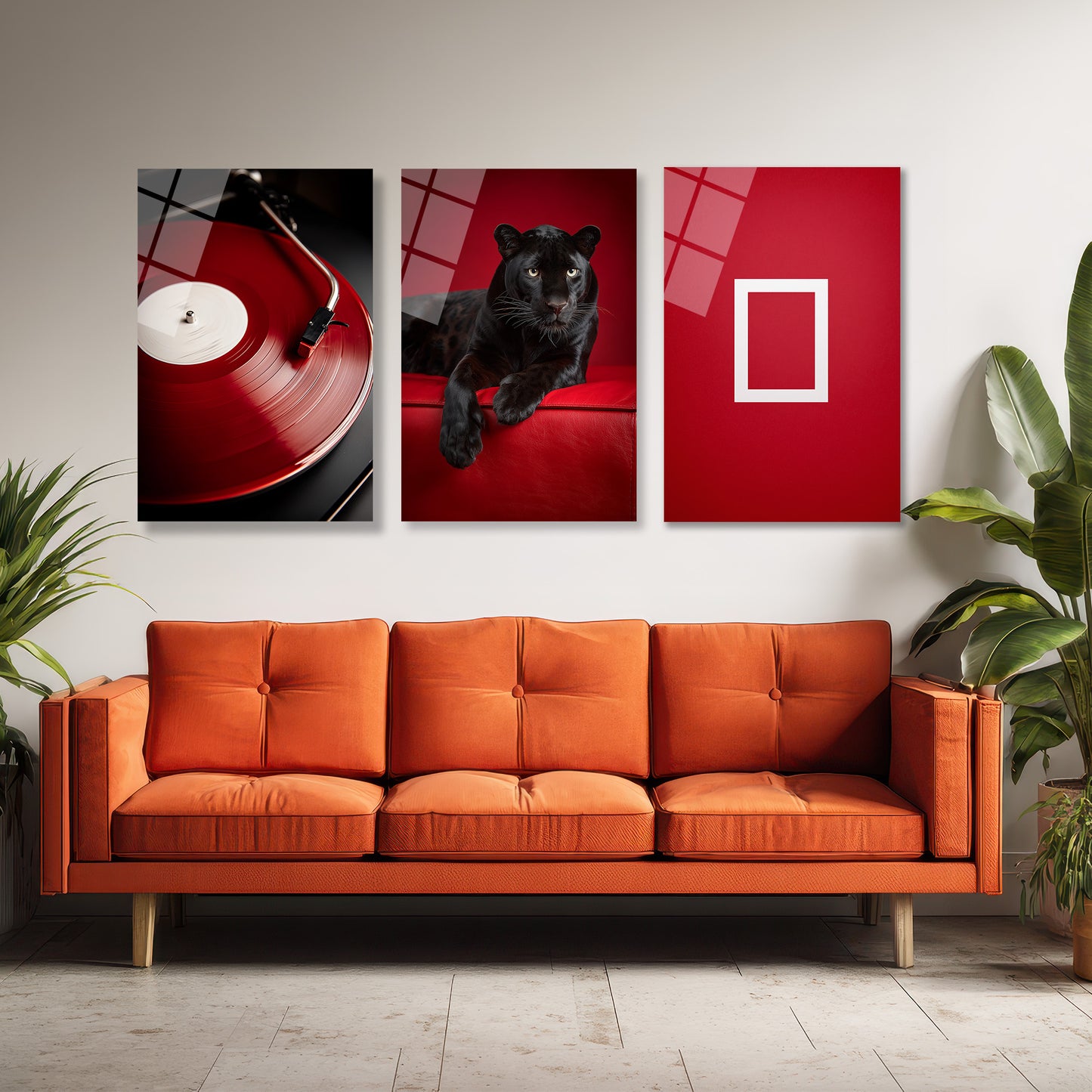 ÜÇLÜ DİKEY CAM TABLO SETİ - TT4153