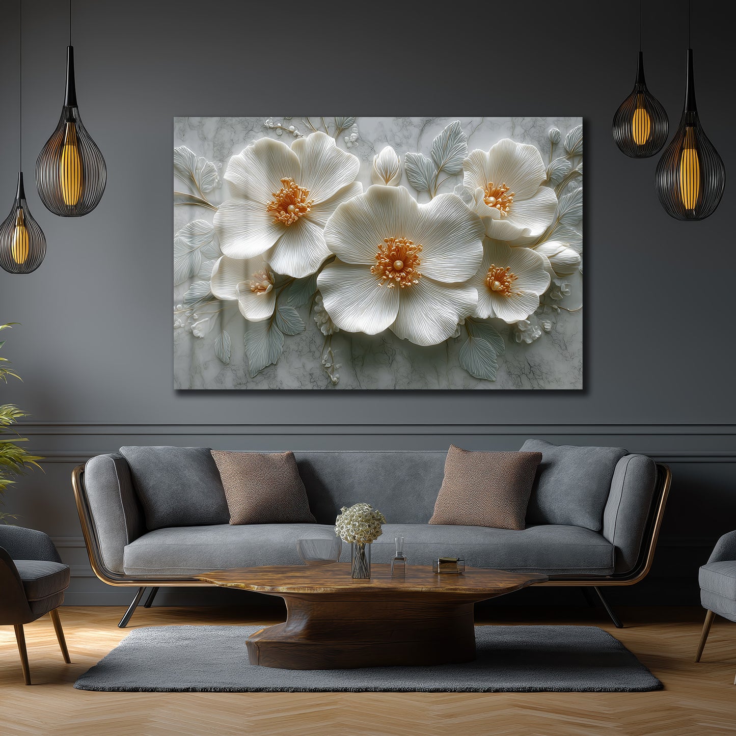 DEKORATİF YATAY CAM TABLO - TT3214