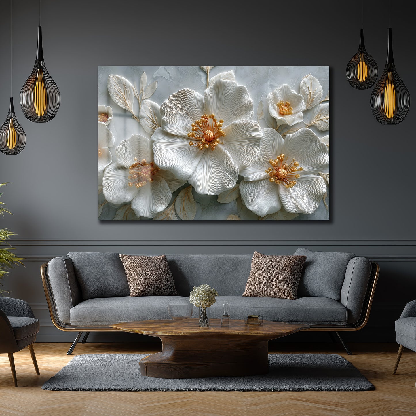 DEKORATİF YATAY CAM TABLO - TT3215