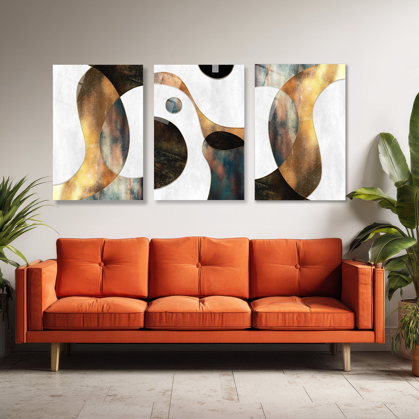 ÜÇLÜ DİKEY CAM TABLO SETİ - TT4076