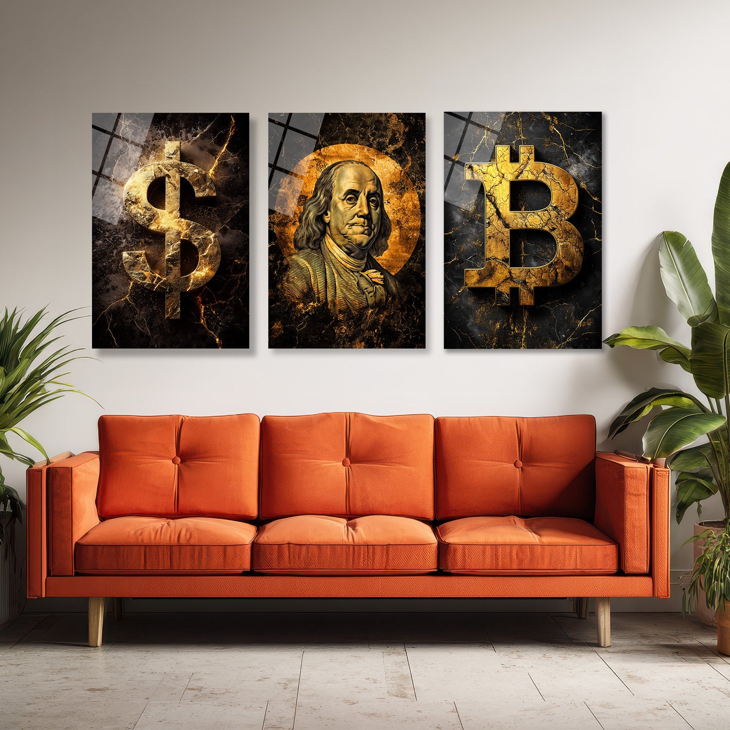 ÜÇLÜ DİKEY CAM TABLO SETİ - TT4158