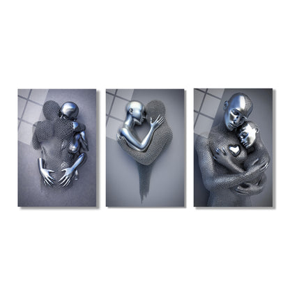 ÜÇLÜ DİKEY CAM TABLO SETİ - TT4154