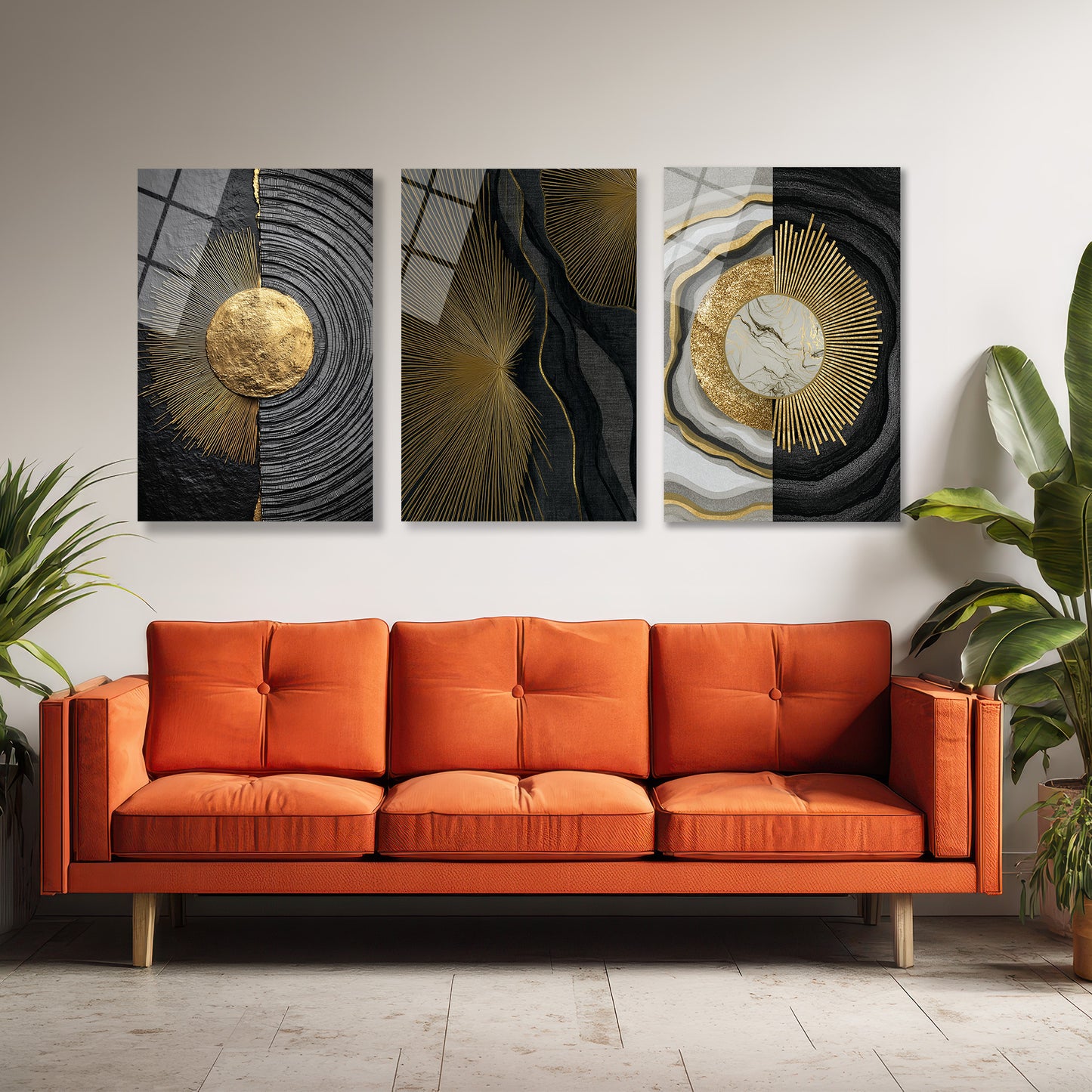 ÜÇLÜ DİKEY CAM TABLO SETİ - TT4161