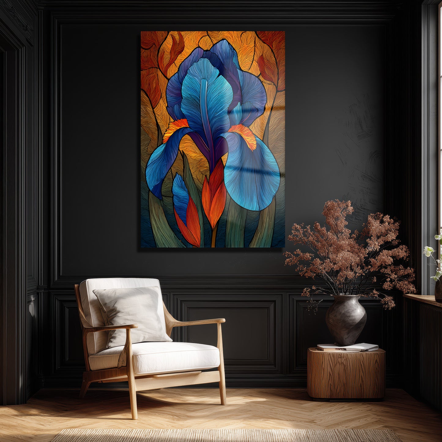 DEKORATİF DİKEY CAM TABLO - TT3473