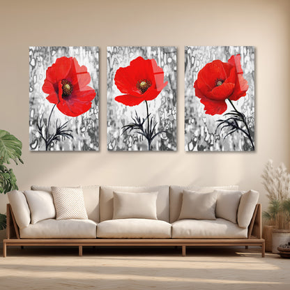 ÜÇLÜ DİKEY CAM TABLO SETİ - TT4079