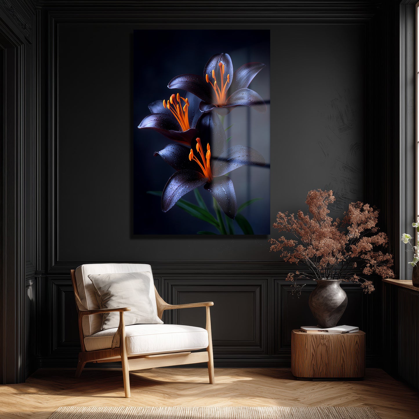 DEKORATİF DİKEY CAM TABLO - TT3478