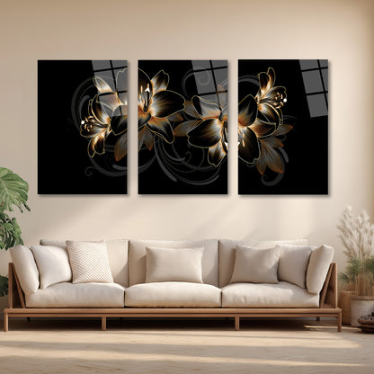 ÜÇLÜ DİKEY CAM TABLO SETİ - TT4080