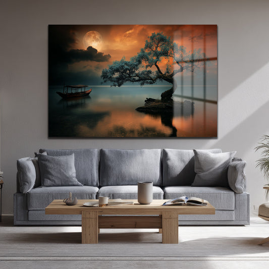 DEKORATİF YATAY CAM TABLO - TT3162