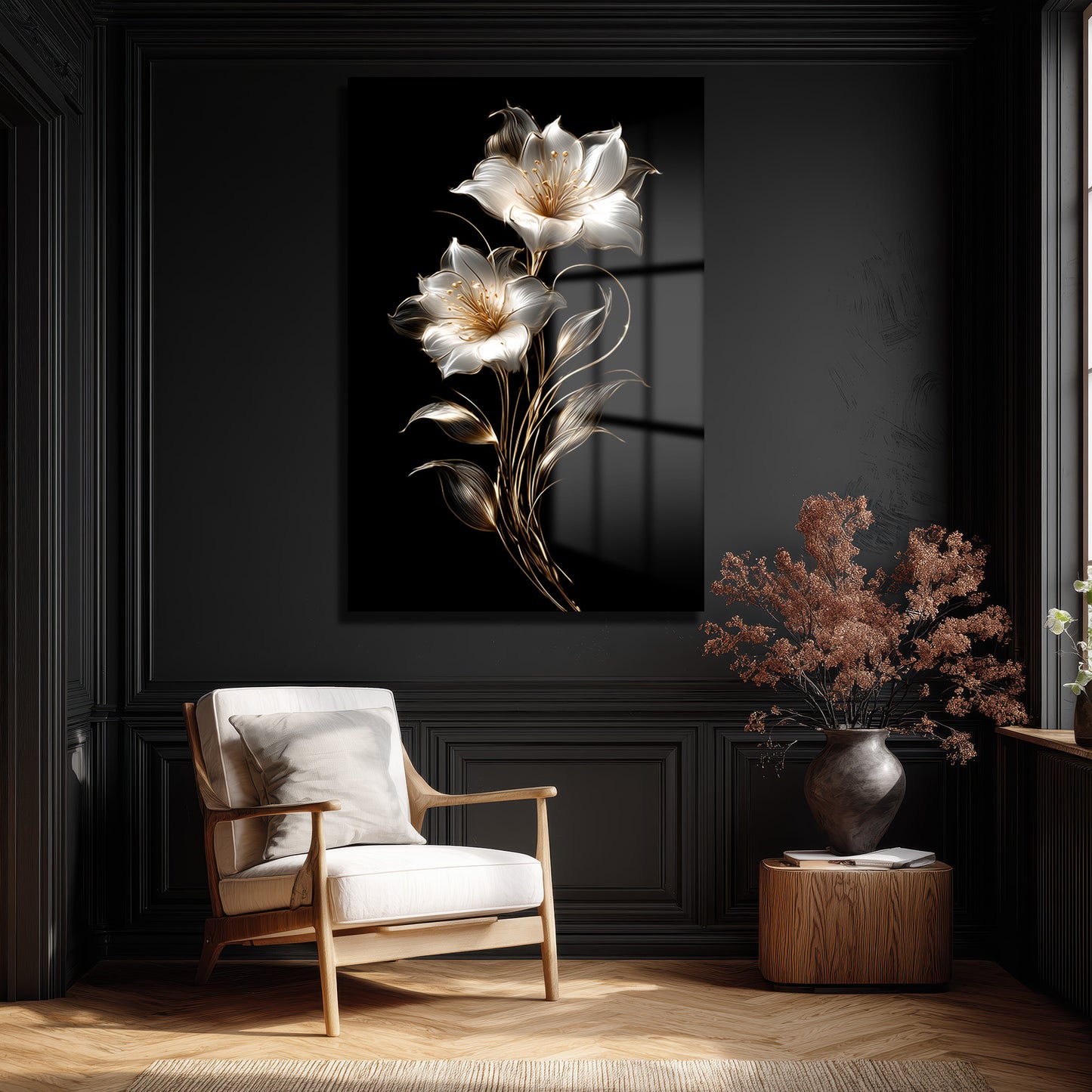 DEKORATİF DİKEY CAM TABLO - TT3409