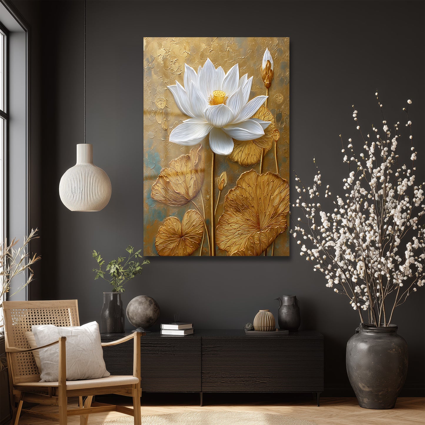 DEKORATİF DİKEY CAM TABLO - TT3445