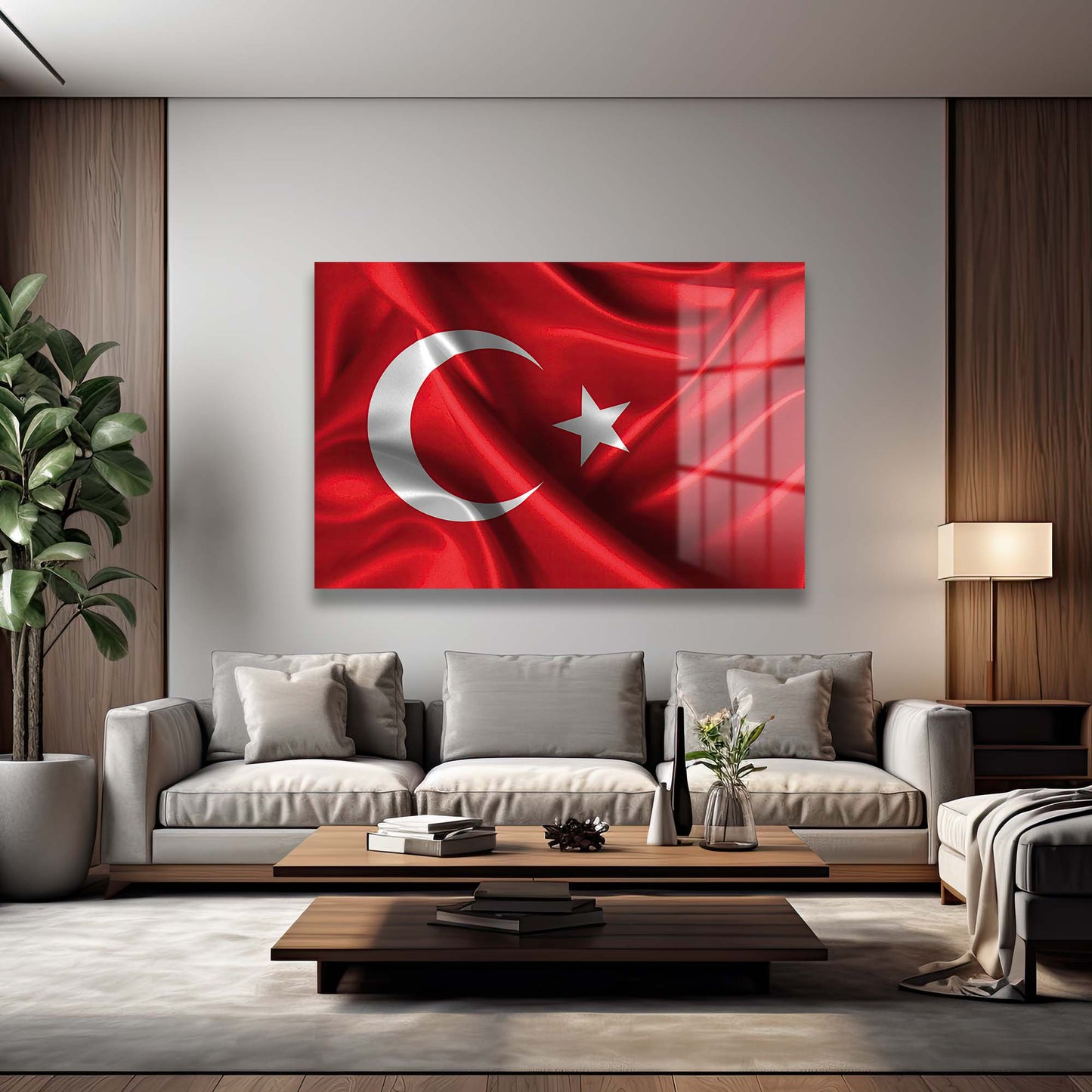 DEKORATİF YATAY CAM TABLO - TT0640