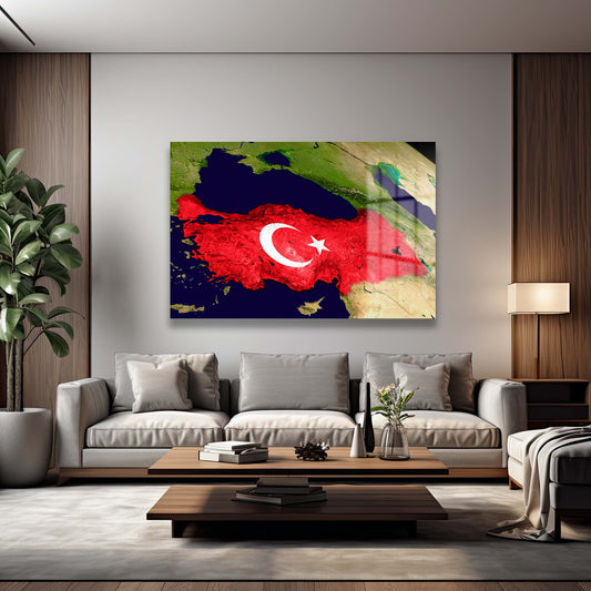 DEKORATİF YATAY CAM TABLO - TT0645