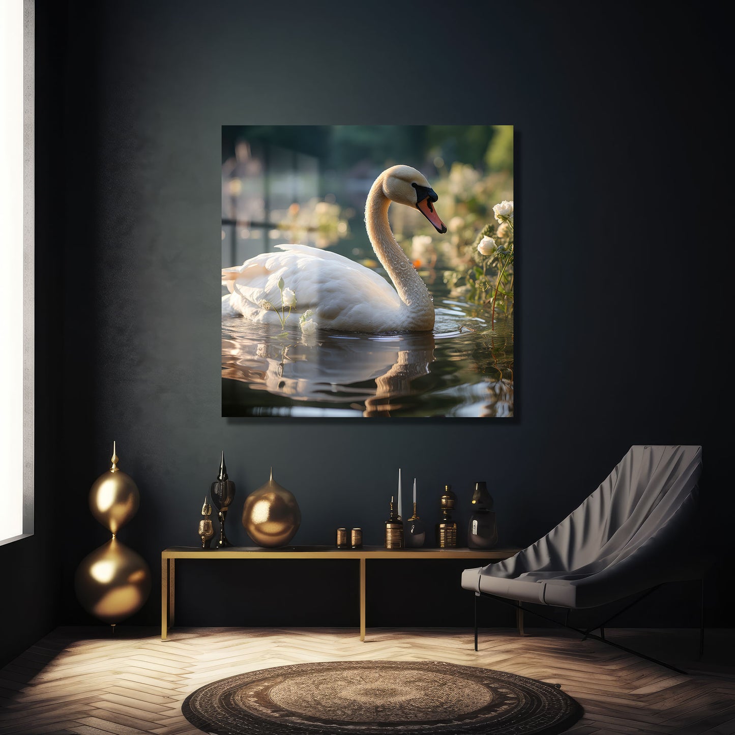 DEKORATİF KARE CAM TABLO - TT0842