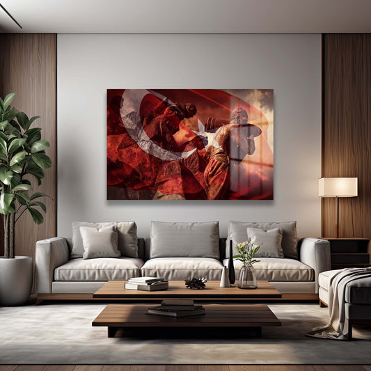 DEKORATİF YATAY CAM TABLO - TT0643