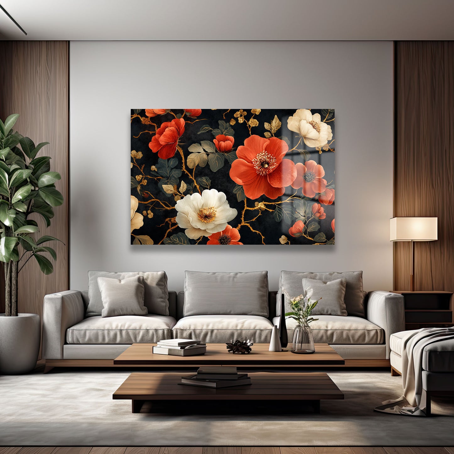 DEKORATİF YATAY CAM TABLO - TT1287