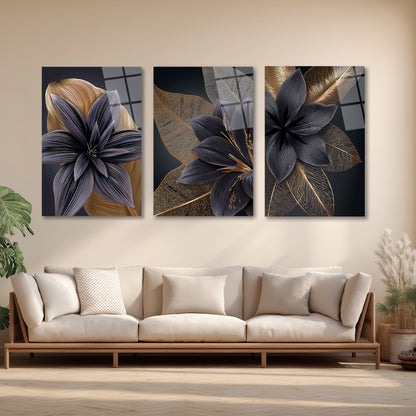 ÜÇLÜ DİKEY CAM TABLO SETİ - TT4081