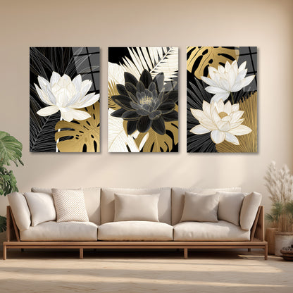 ÜÇLÜ DİKEY CAM TABLO SETİ - TT4082