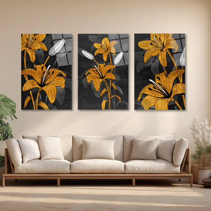 ÜÇLÜ DİKEY CAM TABLO SETİ - TT4083