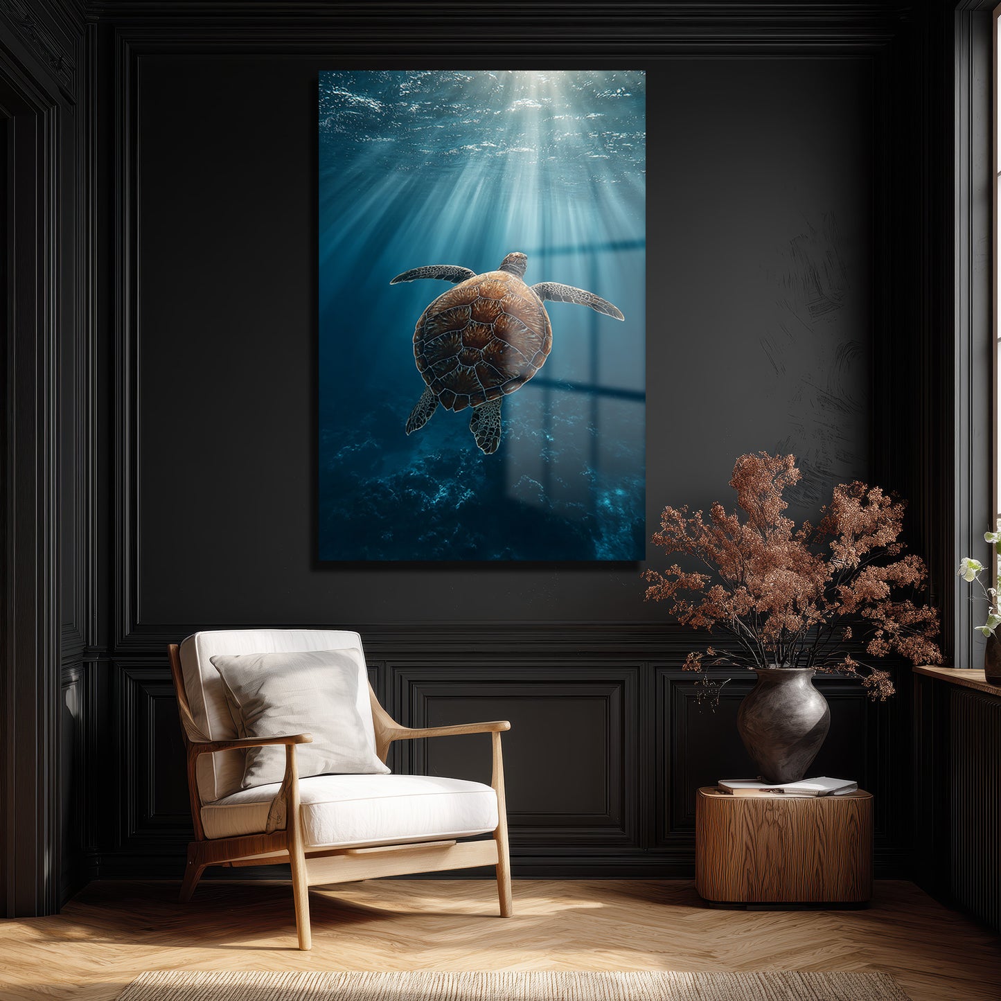 DEKORATİF DİKEY CAM TABLO - TT3483