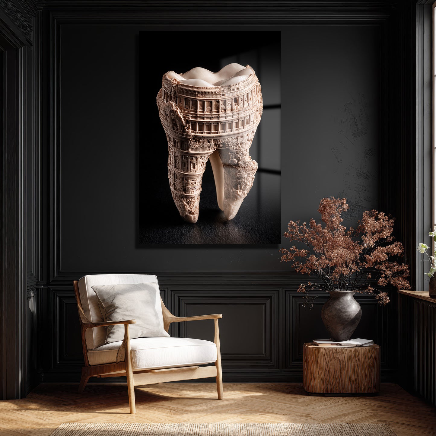 DEKORATİF DİKEY CAM TABLO - TT3417