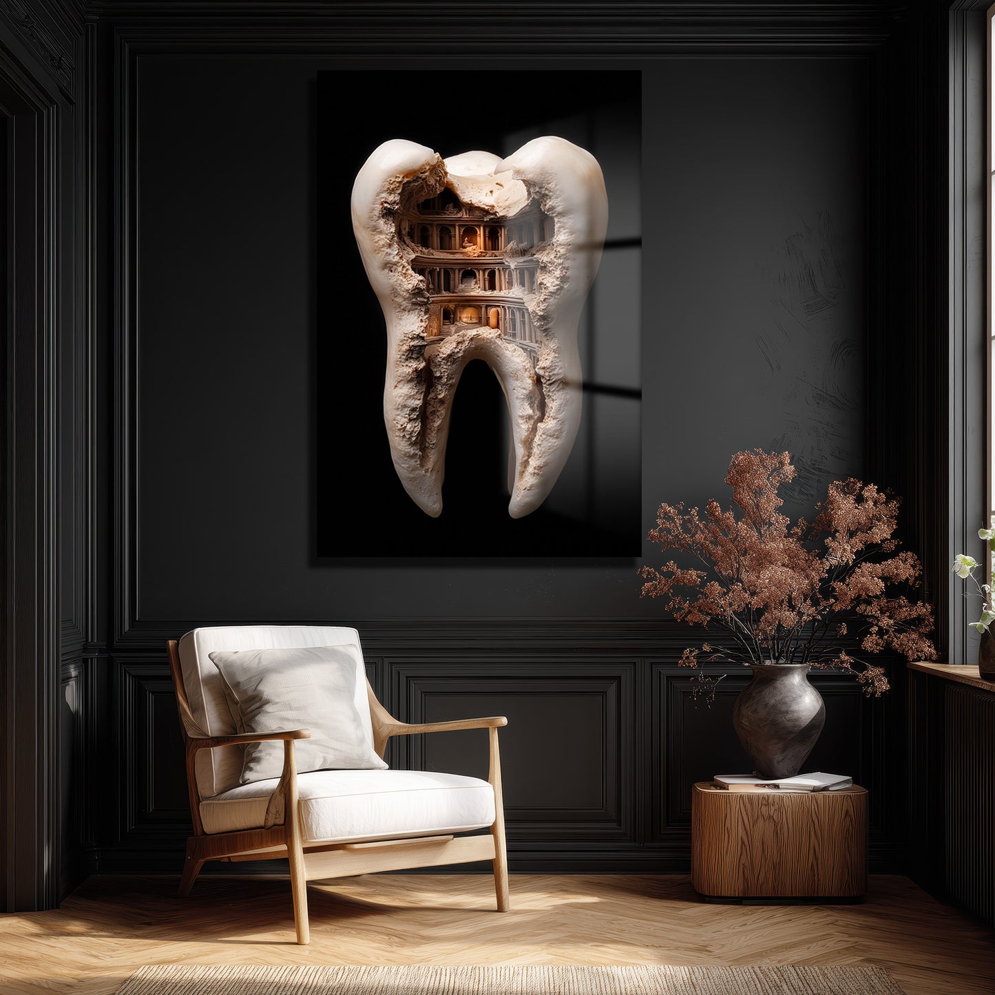 DEKORATİF DİKEY CAM TABLO - TT3418