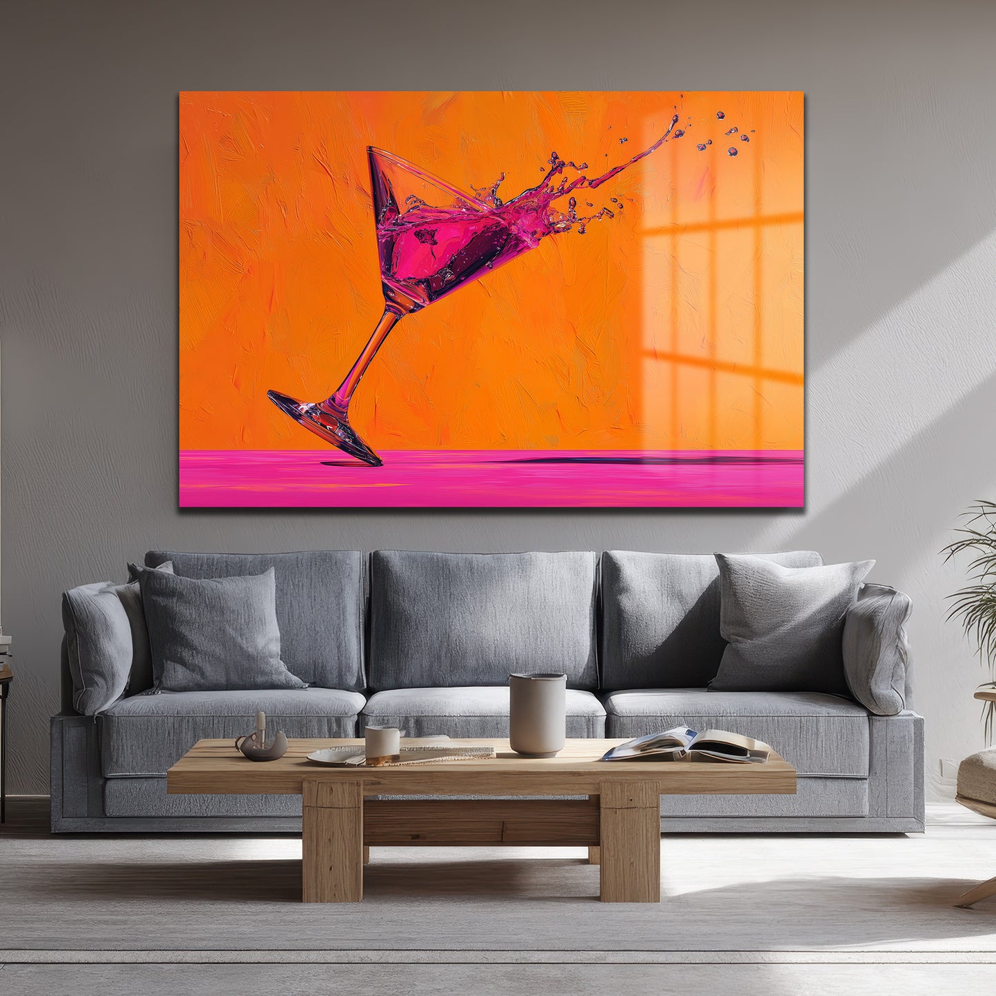 DEKORATİF YATAY CAM TABLO - TT3174