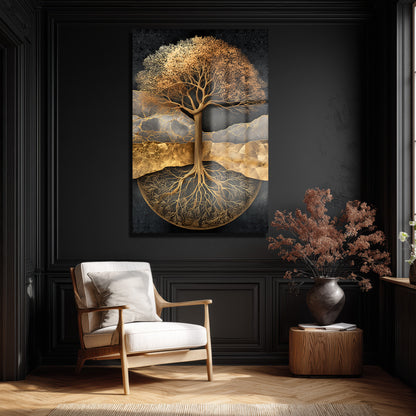 DEKORATİF DİKEY CAM TABLO - TT3489