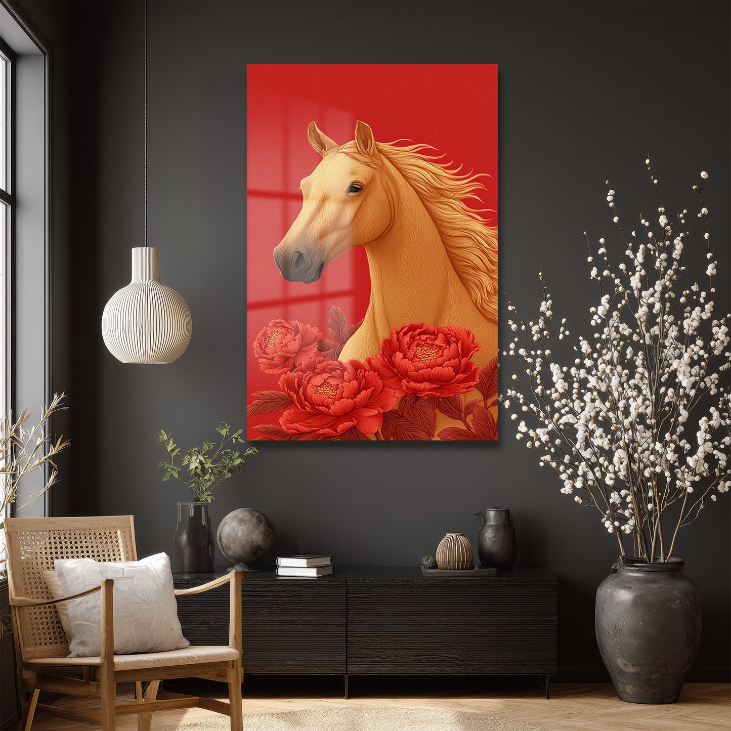 DEKORATİF DİKEY CAM TABLO - TT3446