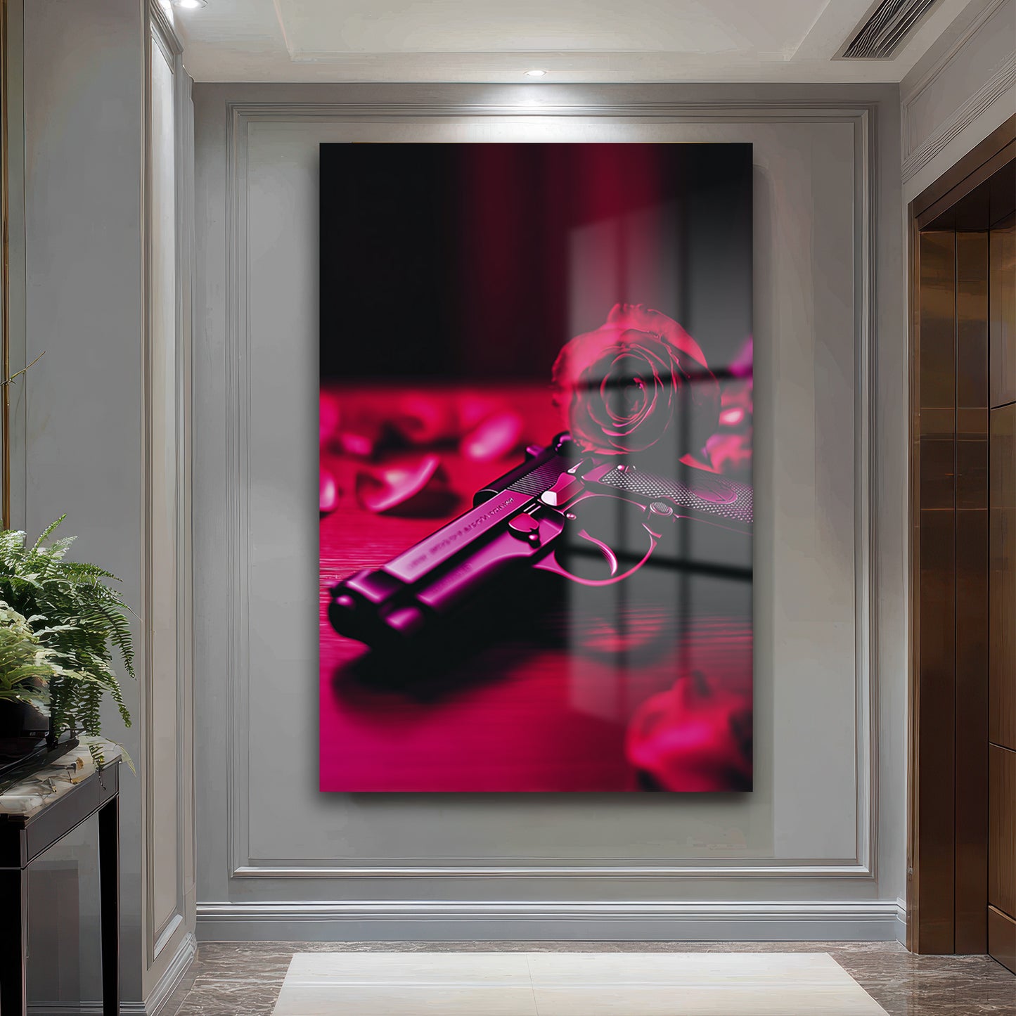 DEKORATİF DİKEY CAM TABLO - TT3326