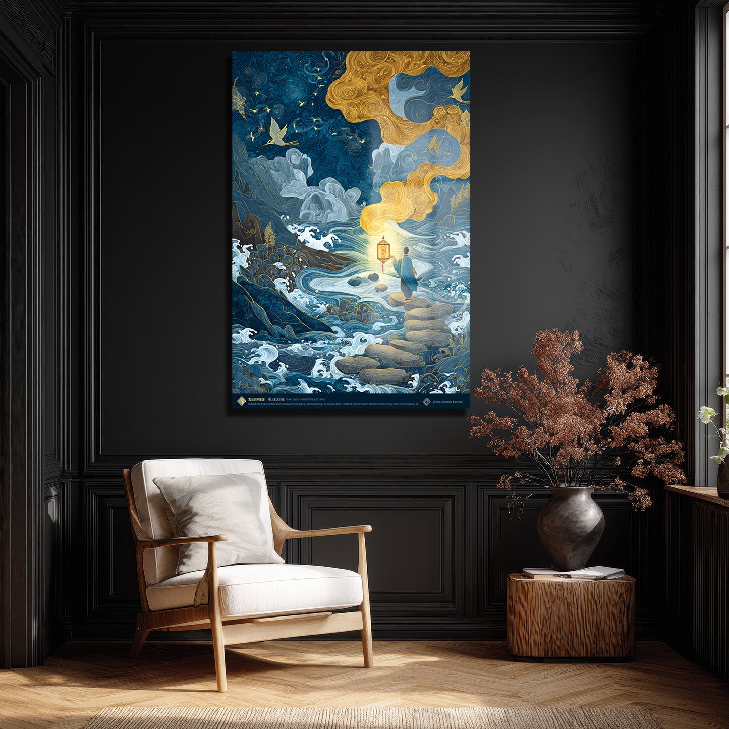 DEKORATİF DİKEY CAM TABLO - TT3492