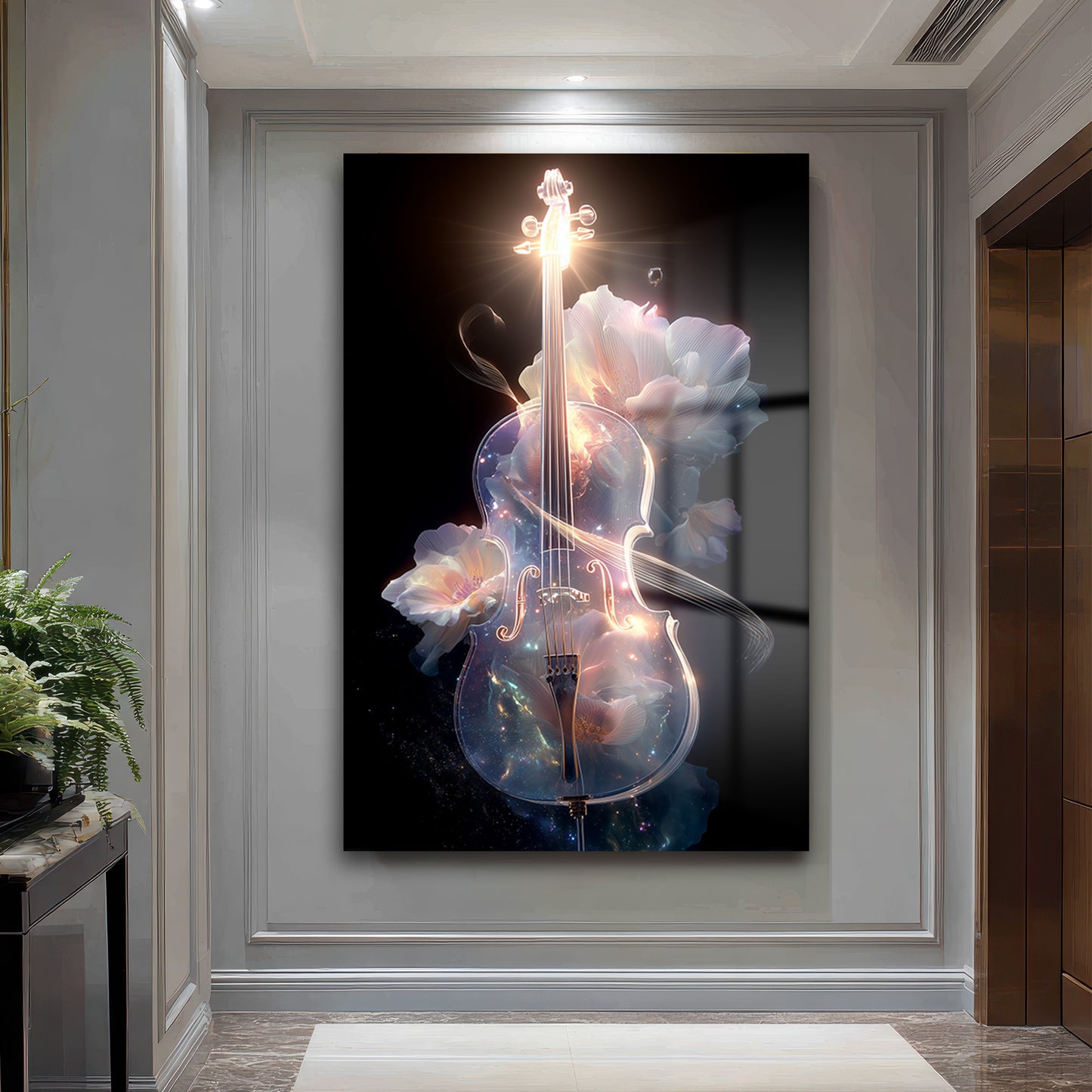 DEKORATİF DİKEY CAM TABLO - TT3327