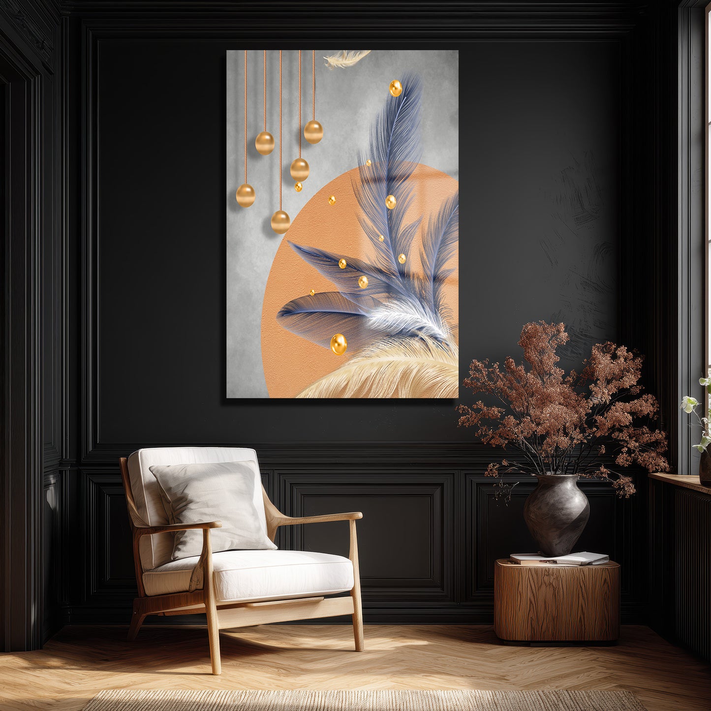 DEKORATİF DİKEY CAM TABLO - TT3497