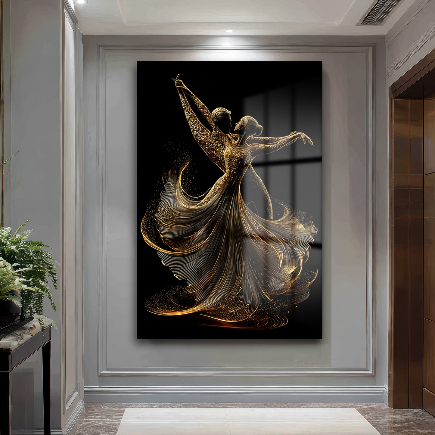 DEKORATİF DİKEY CAM TABLO - TT3332