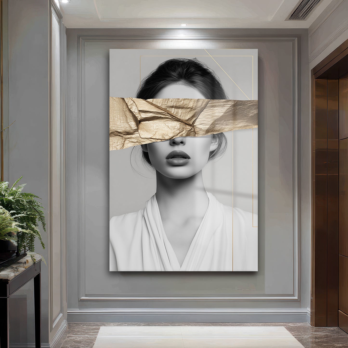 DEKORATİF DİKEY CAM TABLO - TT3356