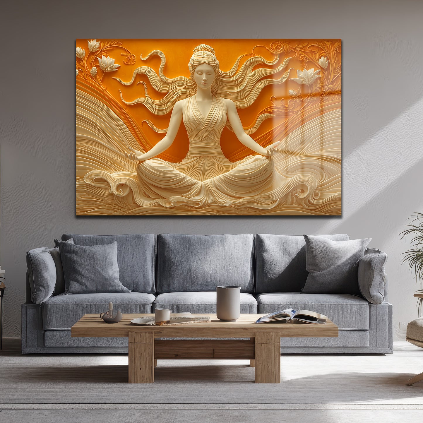 DEKORATİF YATAY CAM TABLO - TT3184