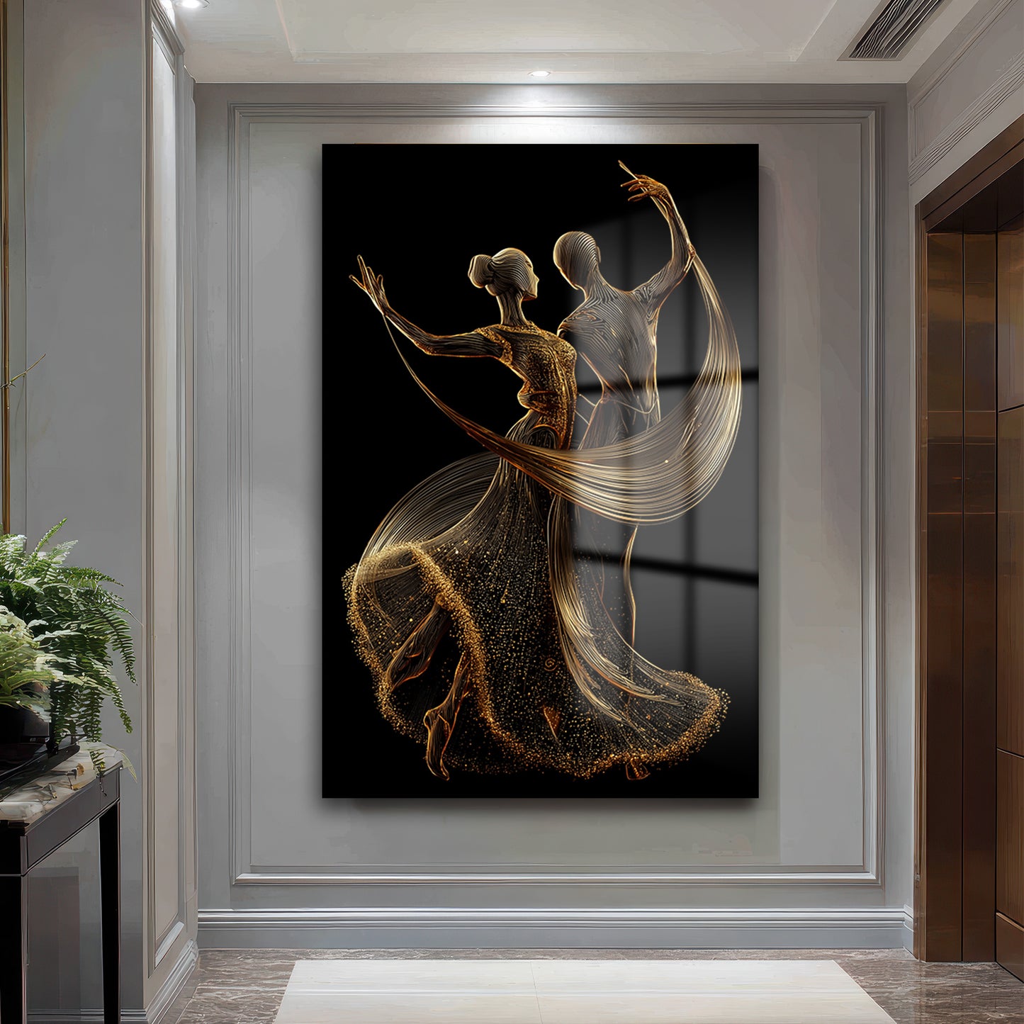 DEKORATİF DİKEY CAM TABLO - TT3333